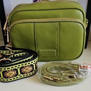 Pom Pom London Green Crossbody Bag